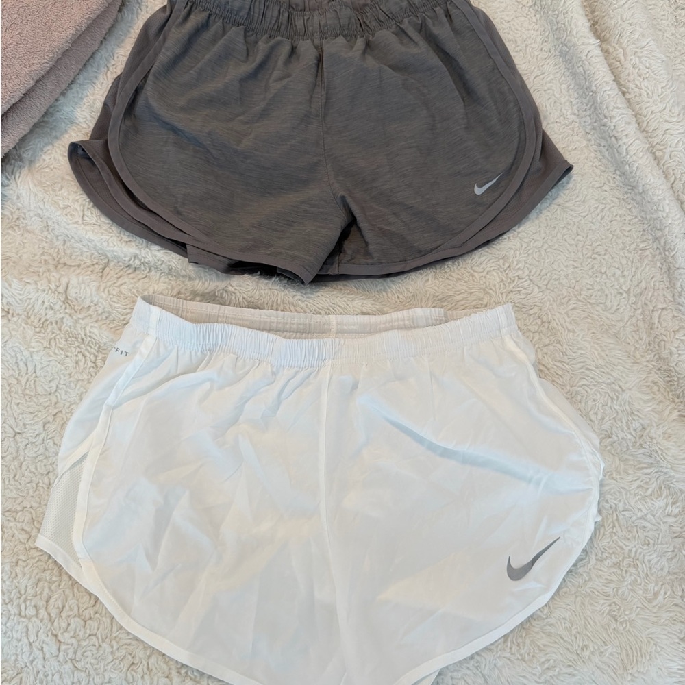 Nike Women's Athletic Shorts in Charcoal and White Bundle